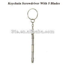 Promotional Keychain Screwdrivers with 5 Blades